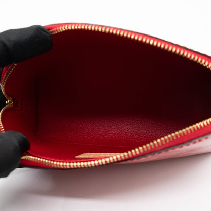 Cosmetic Pouch PM Red Vernis Leather