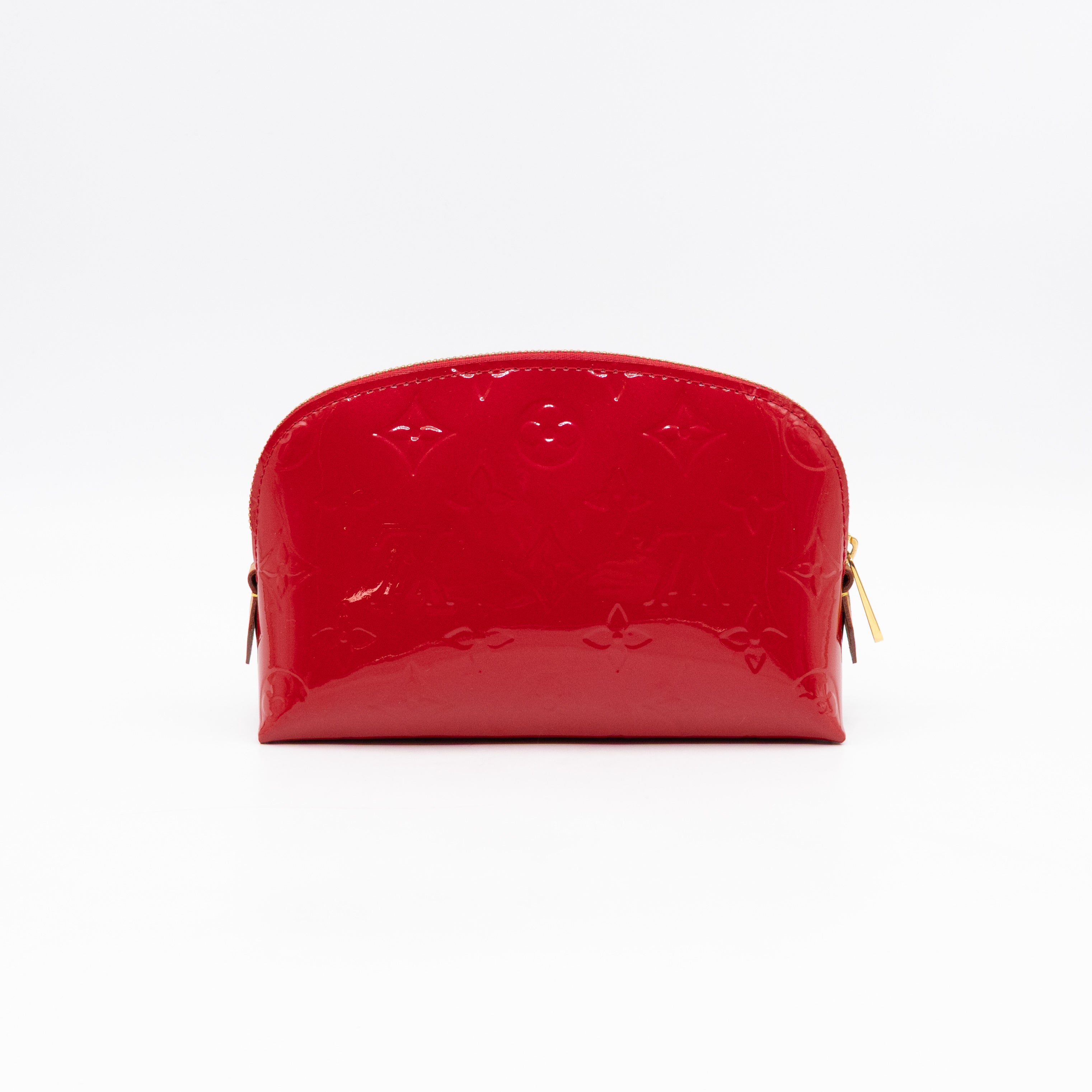 Cosmetic Pouch PM Red Vernis Leather