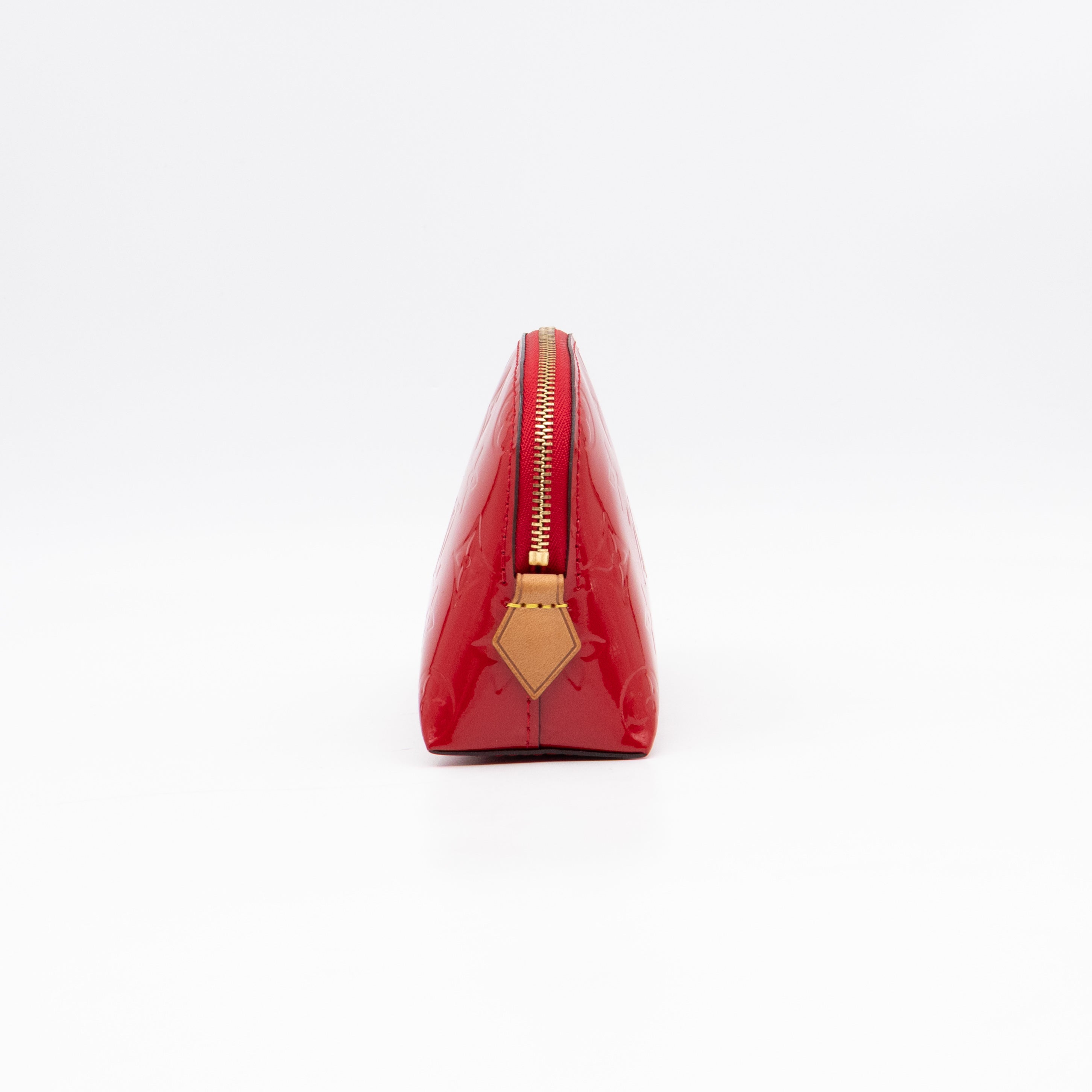 Cosmetic Pouch PM Red Vernis Leather