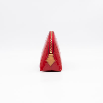 Cosmetic Pouch PM Red Vernis Leather