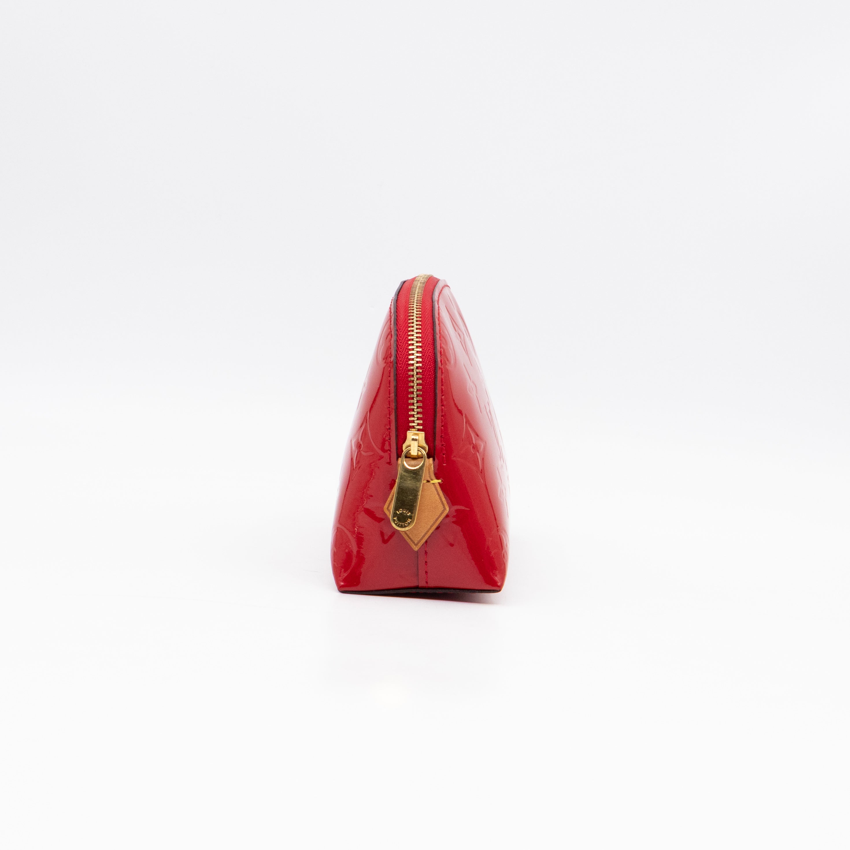 Cosmetic Pouch PM Red Vernis Leather
