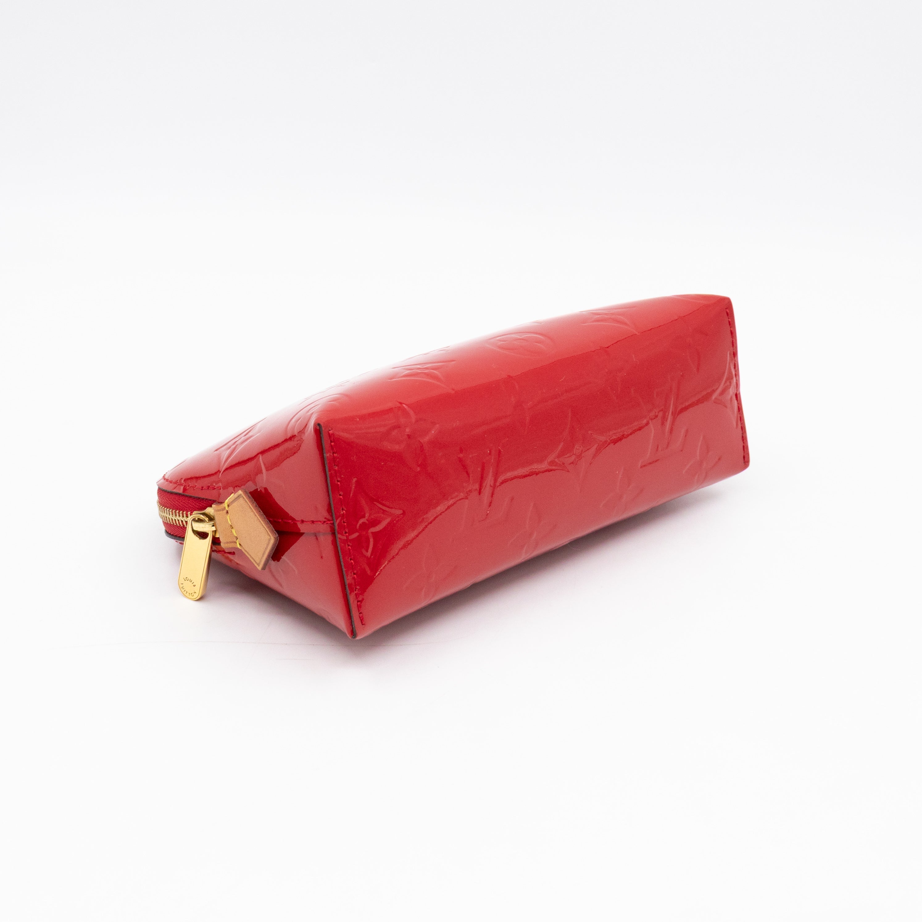 Cosmetic Pouch PM Red Vernis Leather