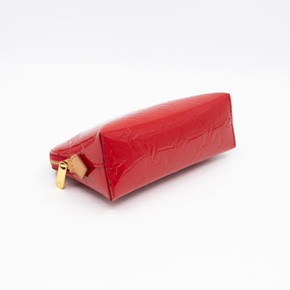 Cosmetic Pouch PM Red Vernis Leather
