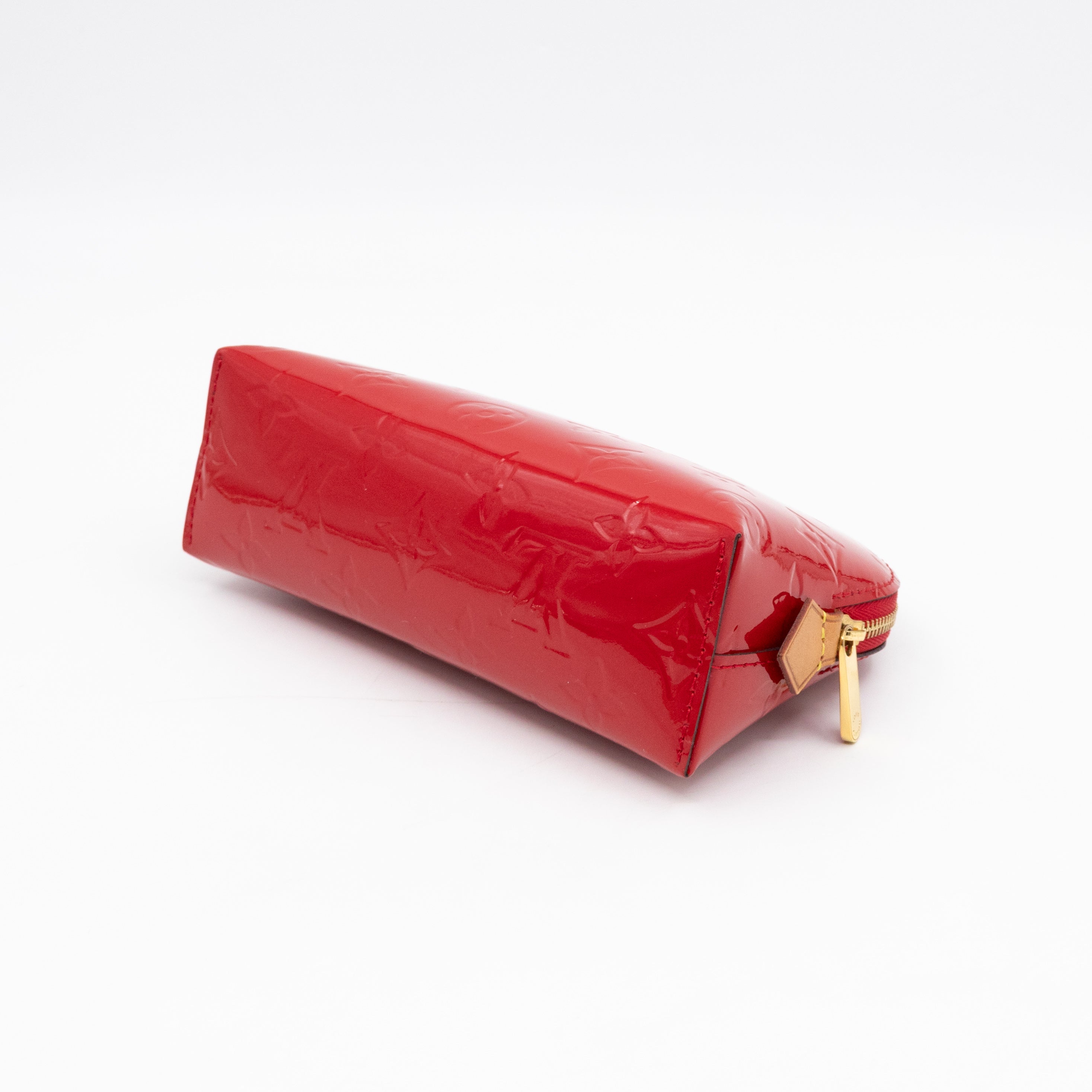 Cosmetic Pouch PM Red Vernis Leather