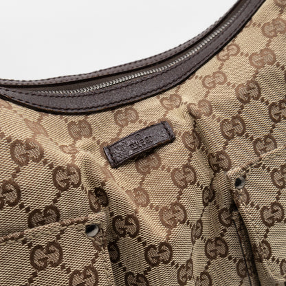 Double Pocket Hobo Bag GG Supreme Canvas