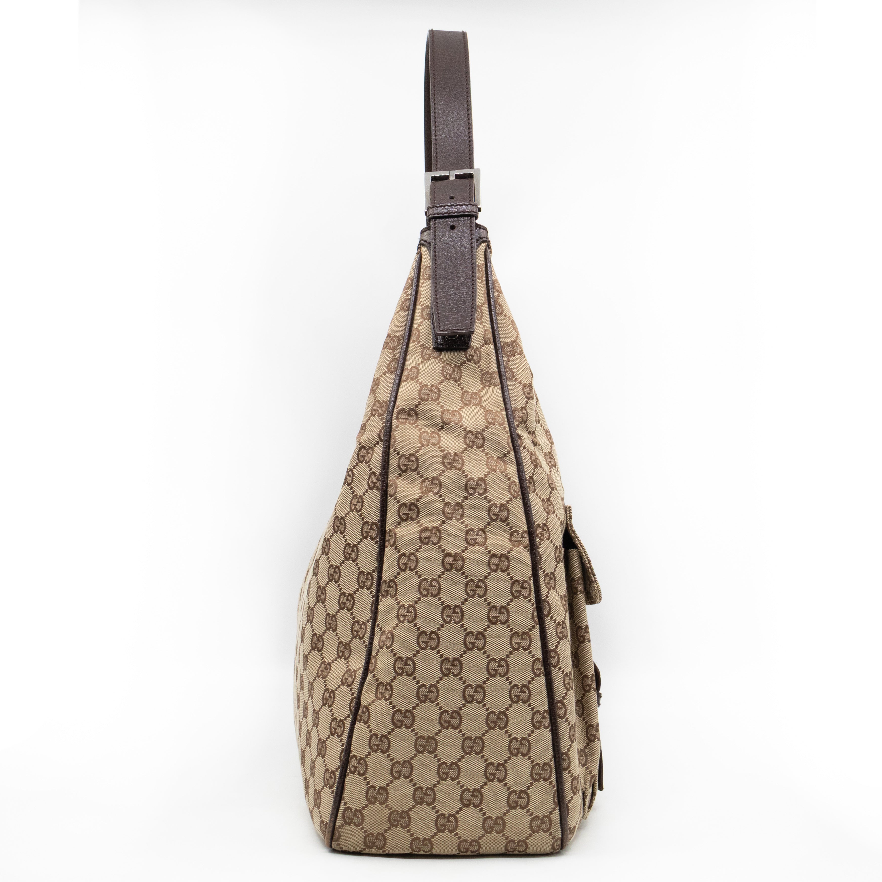 Double Pocket Hobo Bag GG Supreme Canvas