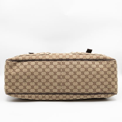 Double Pocket Hobo Bag GG Supreme Canvas
