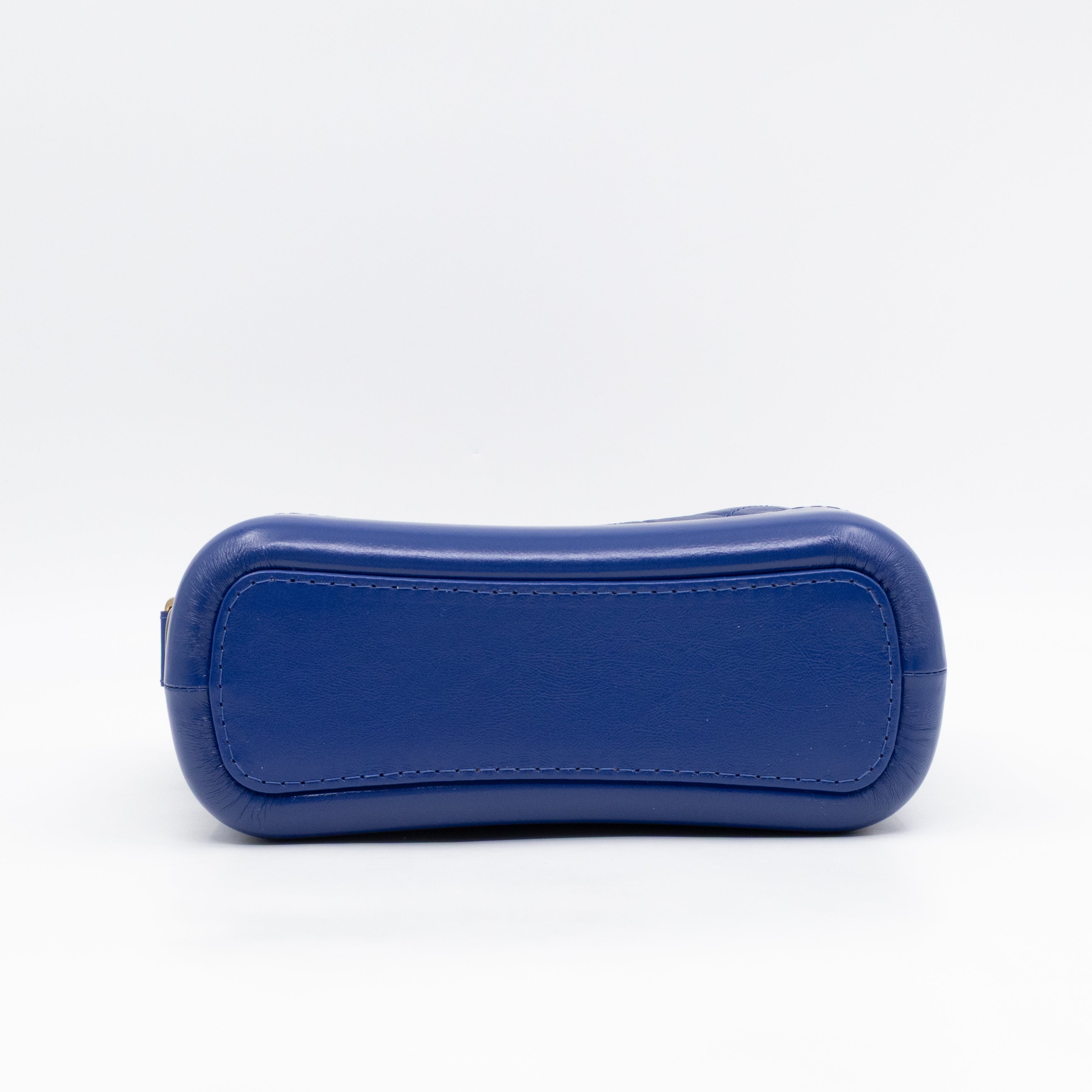 Gabrielle Hobo Small with Logo Handle Dark Blue Leather