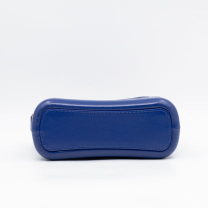 Gabrielle Hobo Small with Logo Handle Dark Blue Leather