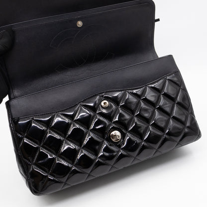 Classic Double Flap Jumbo Black Patent Leather