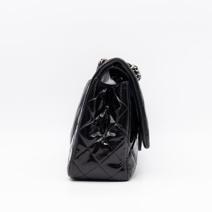 Classic Double Flap Jumbo Black Patent Leather