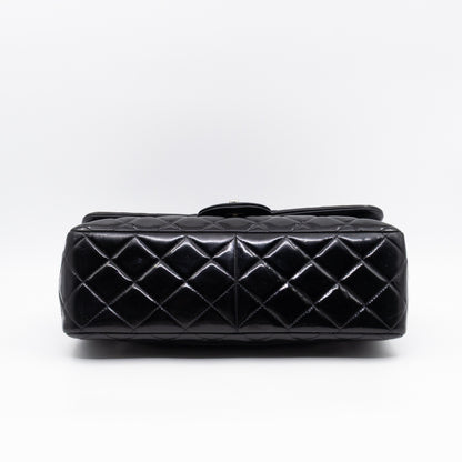Classic Double Flap Jumbo Black Patent Leather