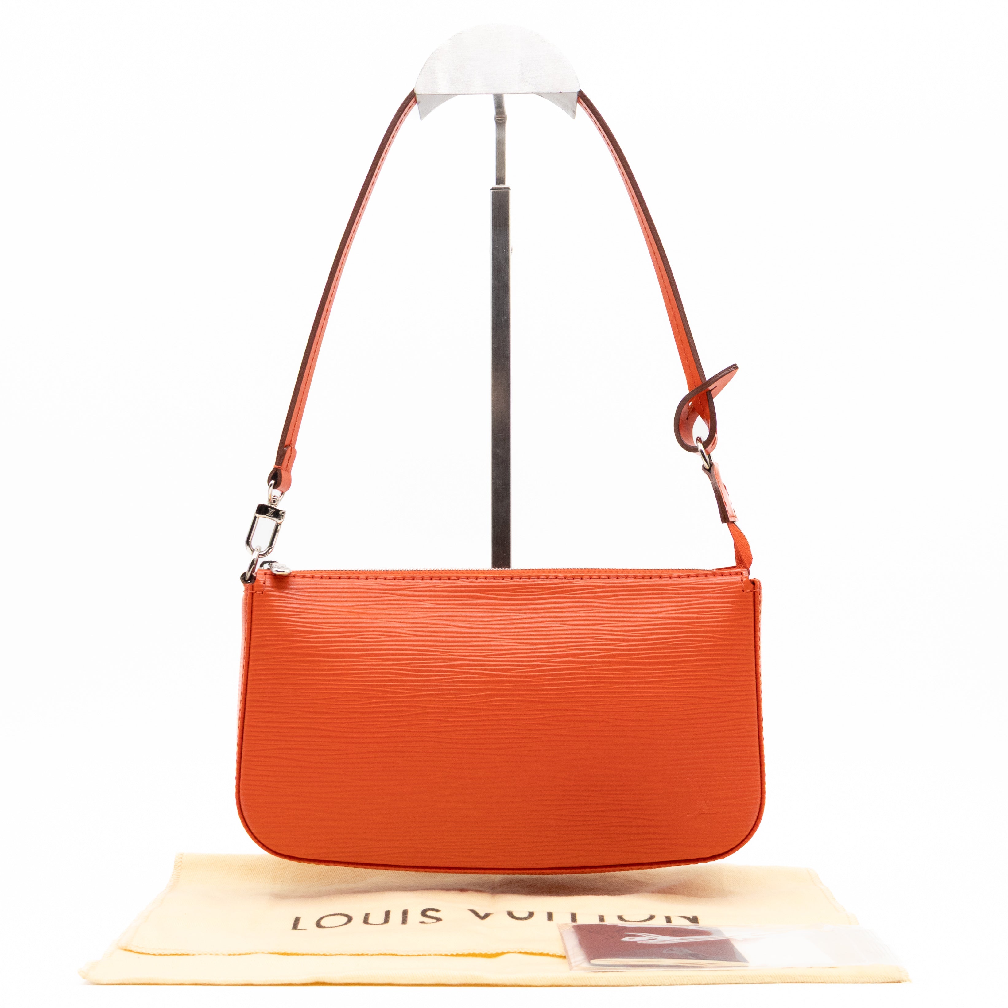 Pochette Accessoires Orange Epi Leather