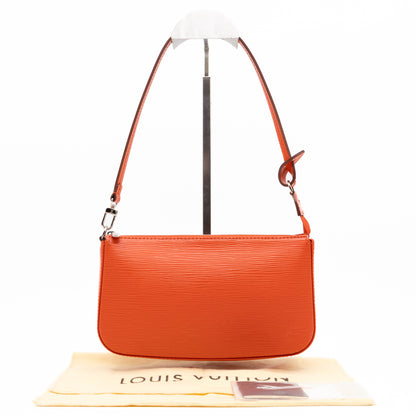 Pochette Accessoires Orange Epi Leather