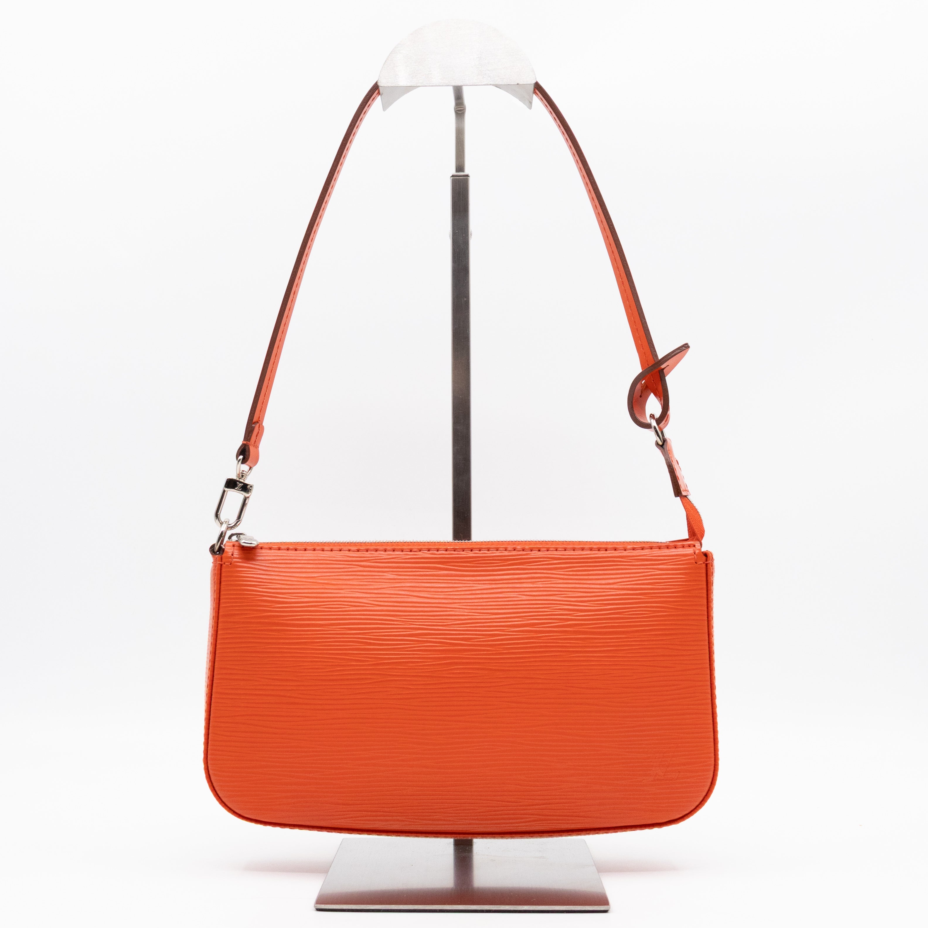 Pochette Accessoires Orange Epi Leather