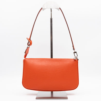 Pochette Accessoires Orange Epi Leather