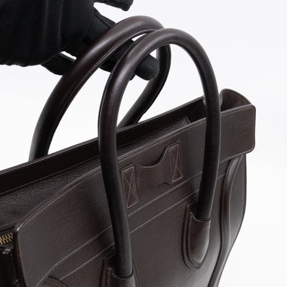 Mini Luggage Dark Brown Leather