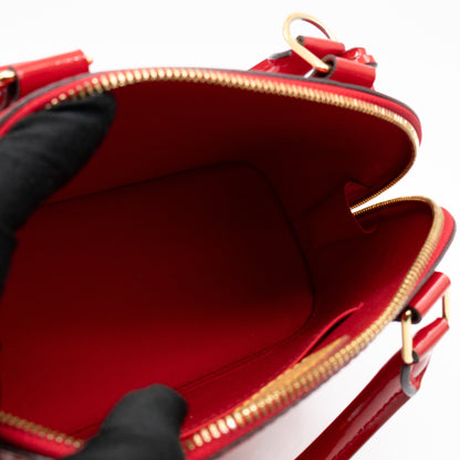Alma BB Red Vernis Leather