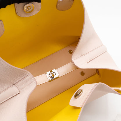 Blossom Tote Medium Sakura Pink Grained Leather