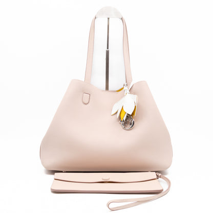 Blossom Tote Medium Sakura Pink Grained Leather