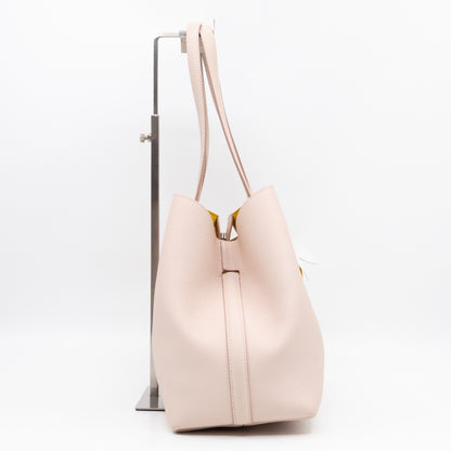 Blossom Tote Medium Sakura Pink Grained Leather