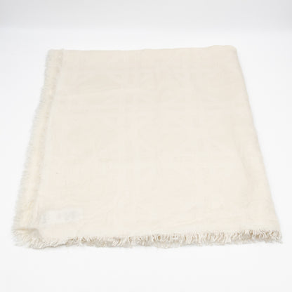 Cannage Scarf Silk Wool White