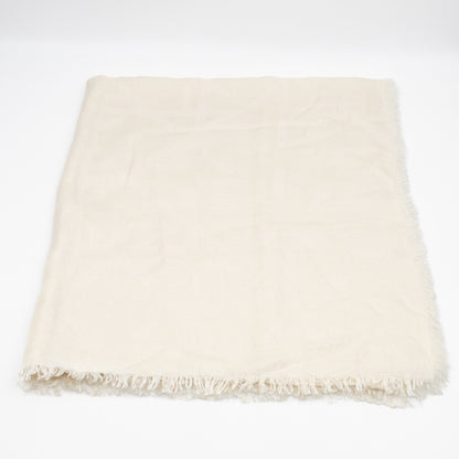 Cannage Scarf Silk Wool White