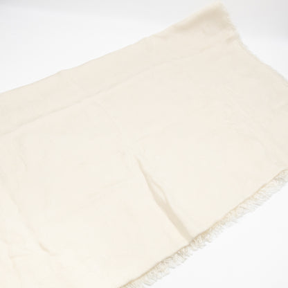 Cannage Scarf Silk Wool White