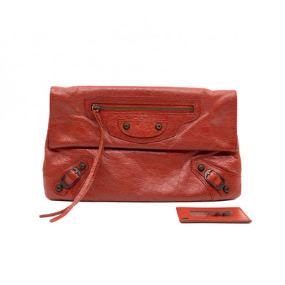 Envelope Clutch Orange Leather