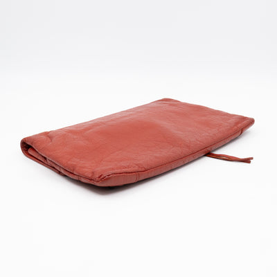 Envelope Clutch Orange Leather