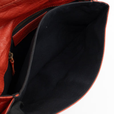 Envelope Clutch Orange Leather