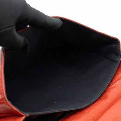 Envelope Clutch Orange Leather