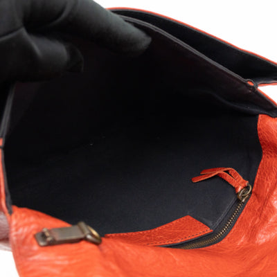 Envelope Clutch Orange Leather