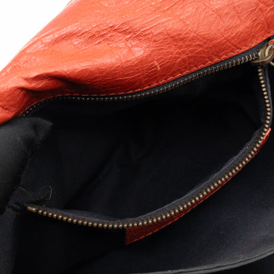 Envelope Clutch Orange Leather