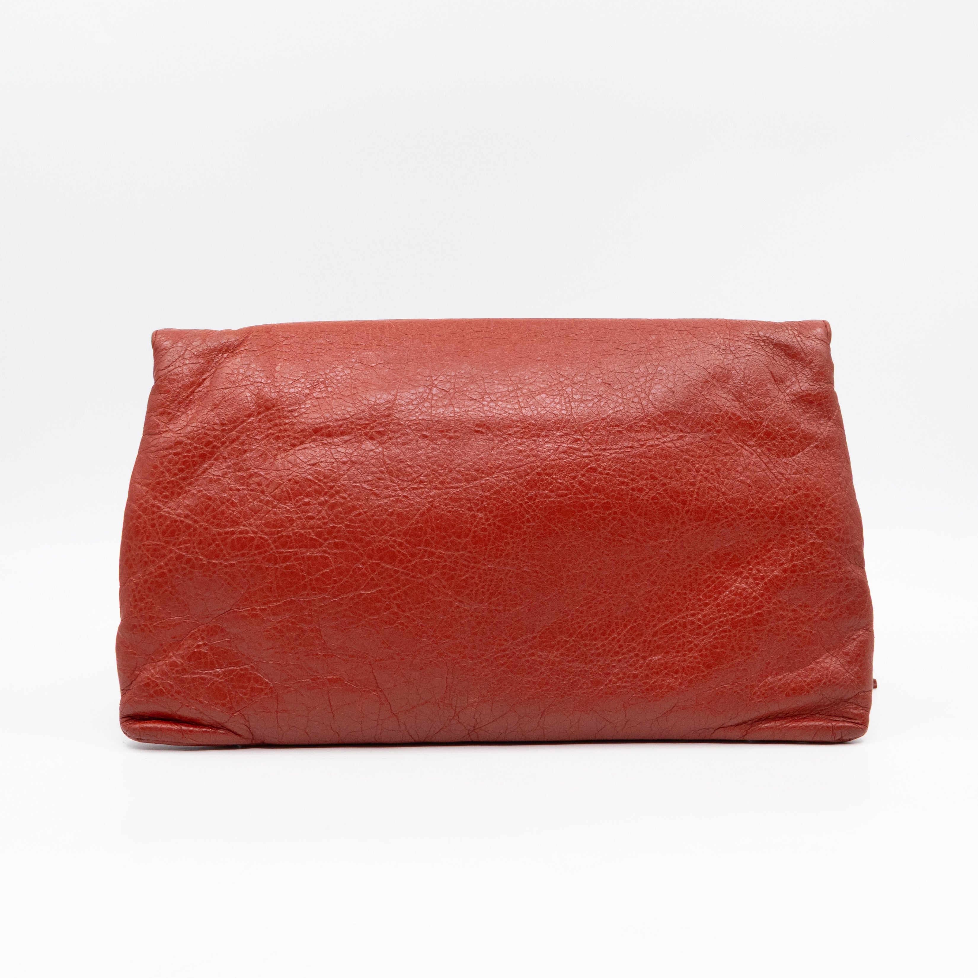 Envelope Clutch Orange Leather