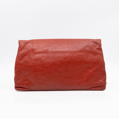 Envelope Clutch Orange Leather