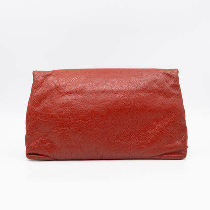 Envelope Clutch Orange Leather