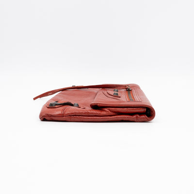 Envelope Clutch Orange Leather