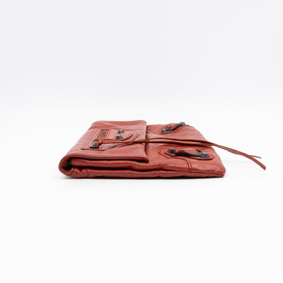 Envelope Clutch Orange Leather