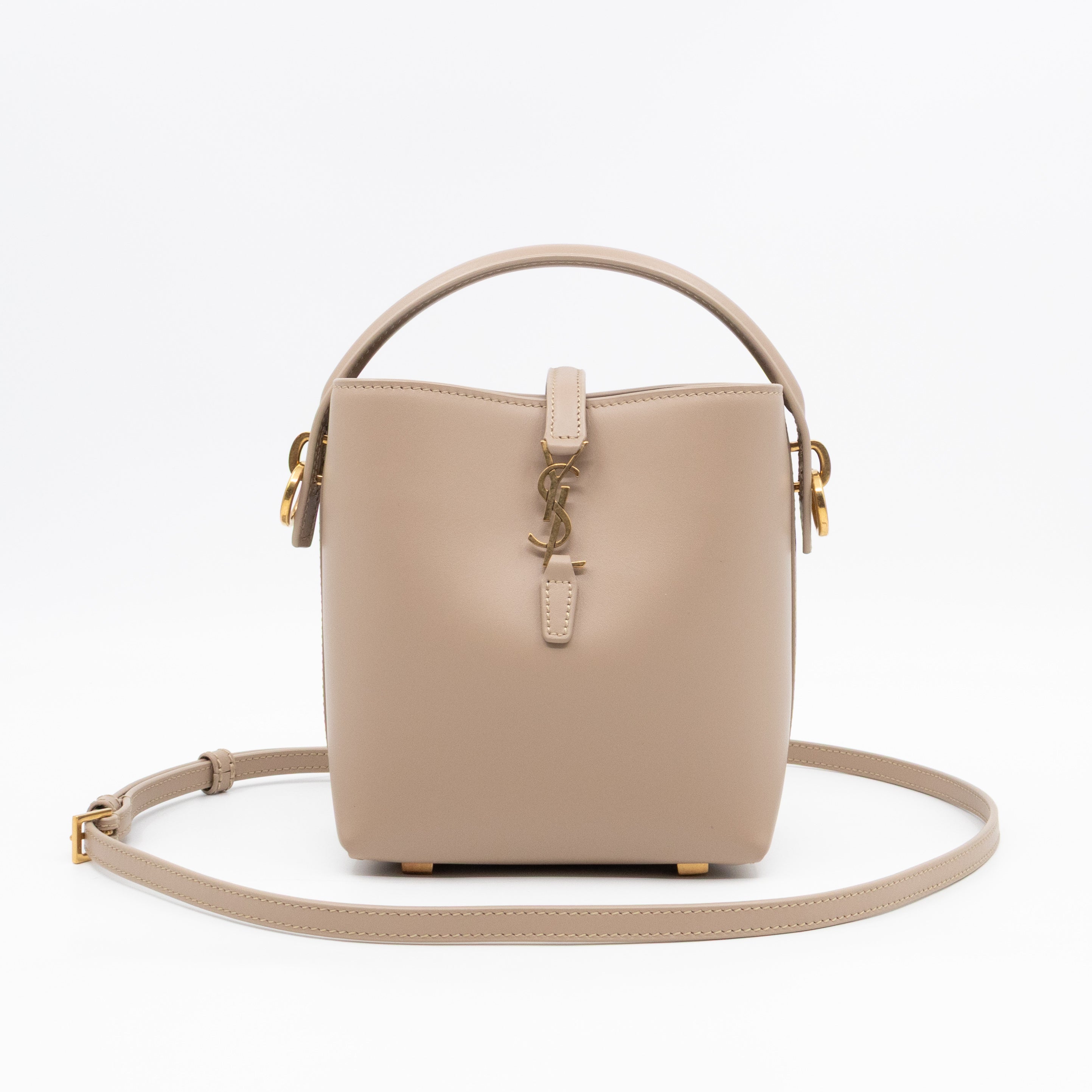 Le 37 Mini Dark Beige Shiny Leather