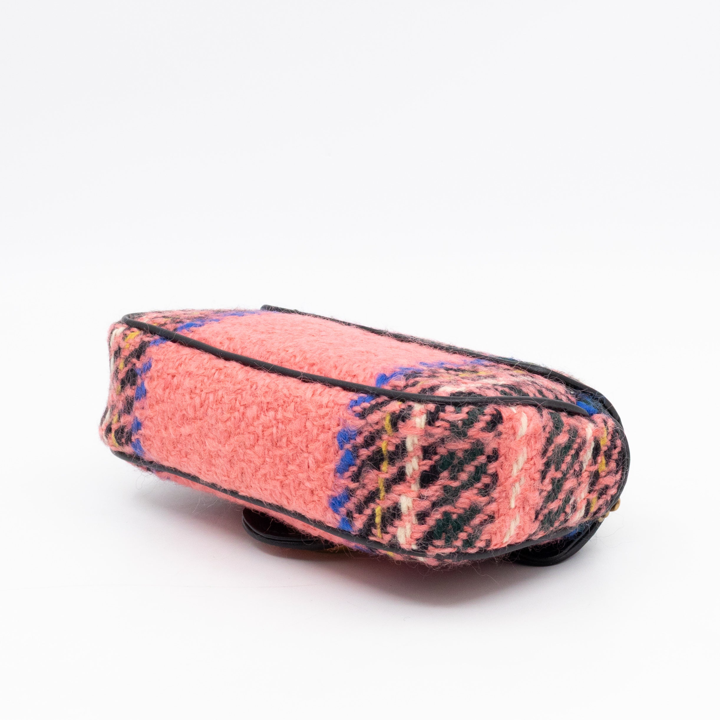 GG Marmont Super Mini Flap Bag Pink Tweed