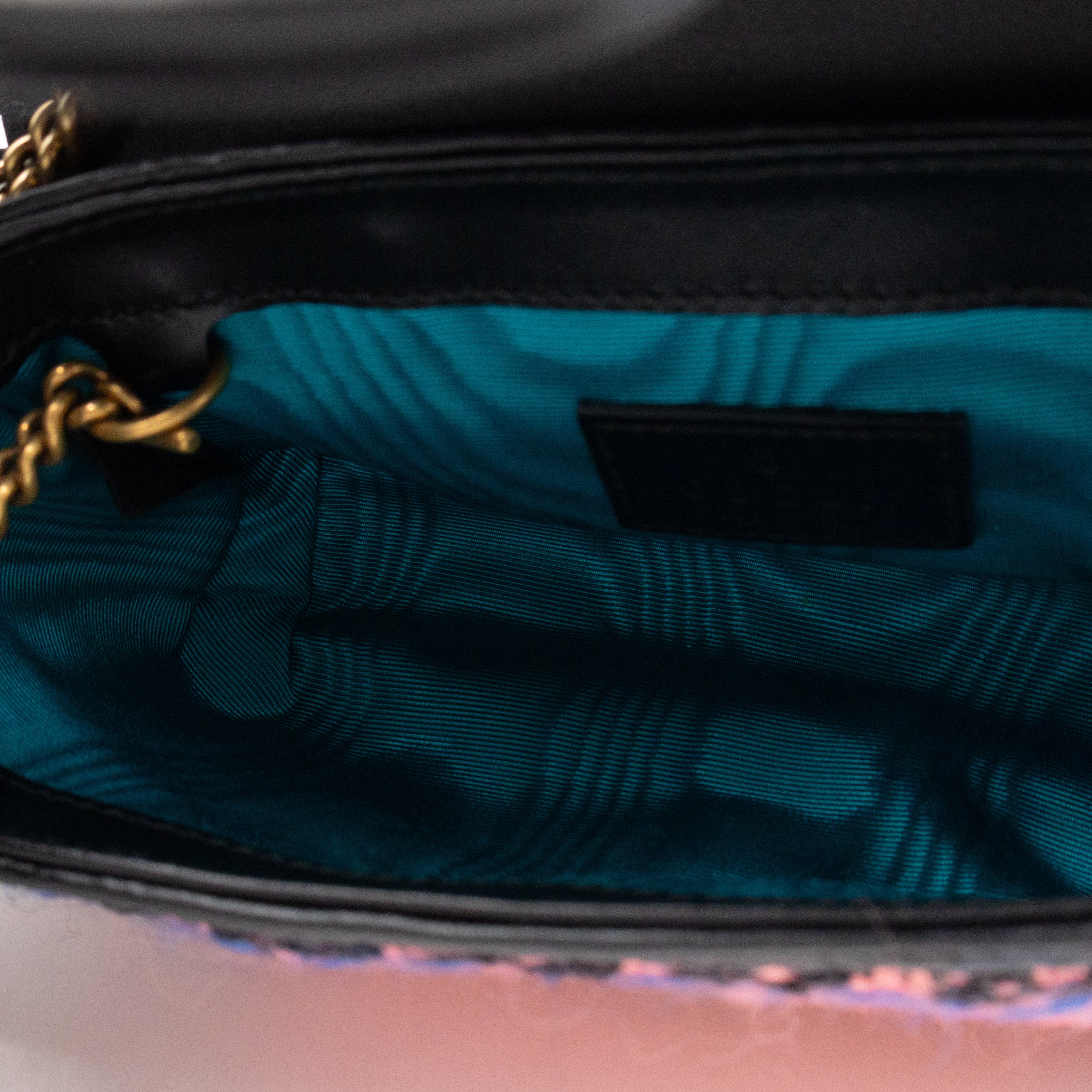 GG Marmont Super Mini Flap Bag Pink Tweed