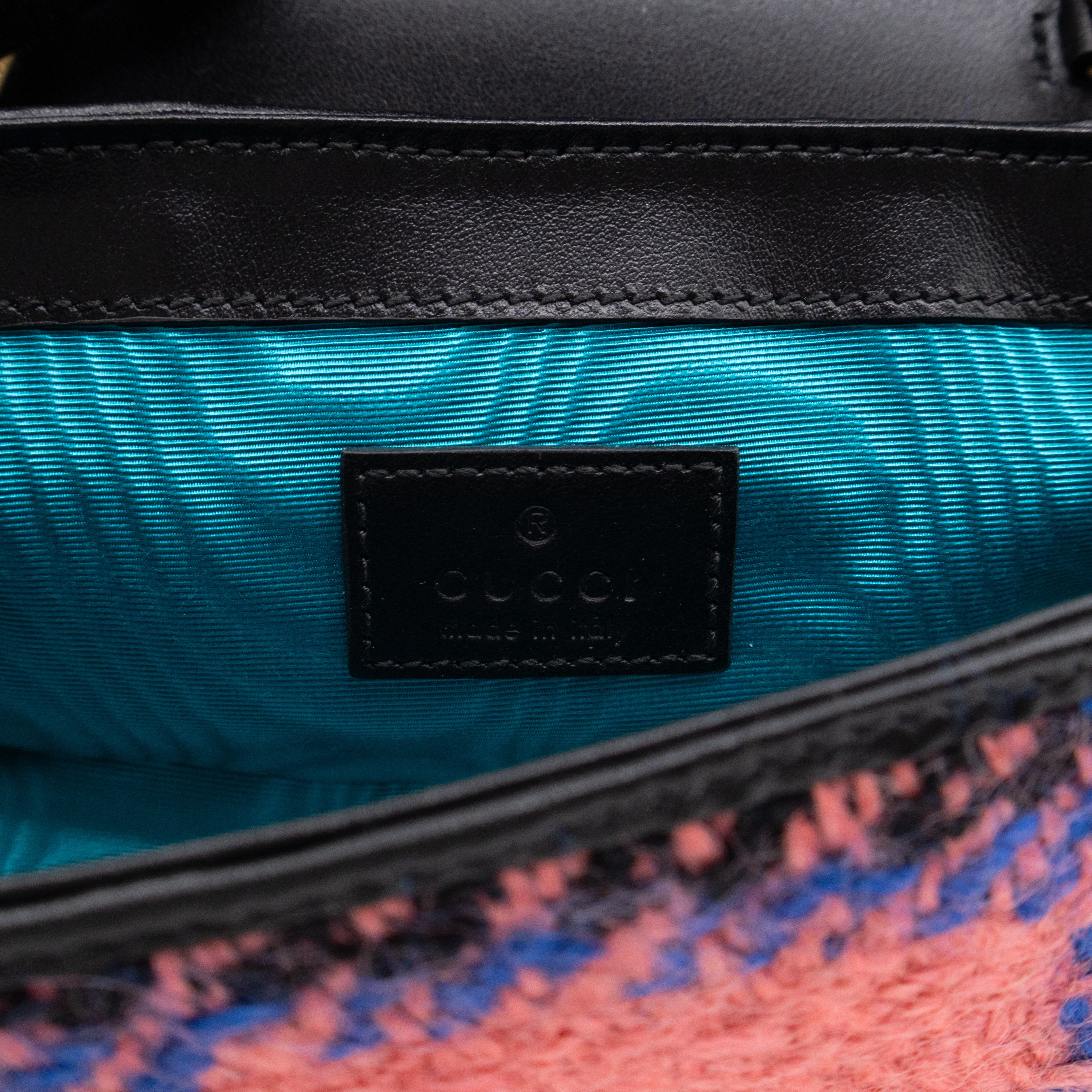 GG Marmont Super Mini Flap Bag Pink Tweed