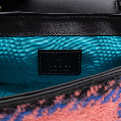 GG Marmont Super Mini Flap Bag Pink Tweed