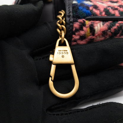 GG Marmont Super Mini Flap Bag Pink Tweed
