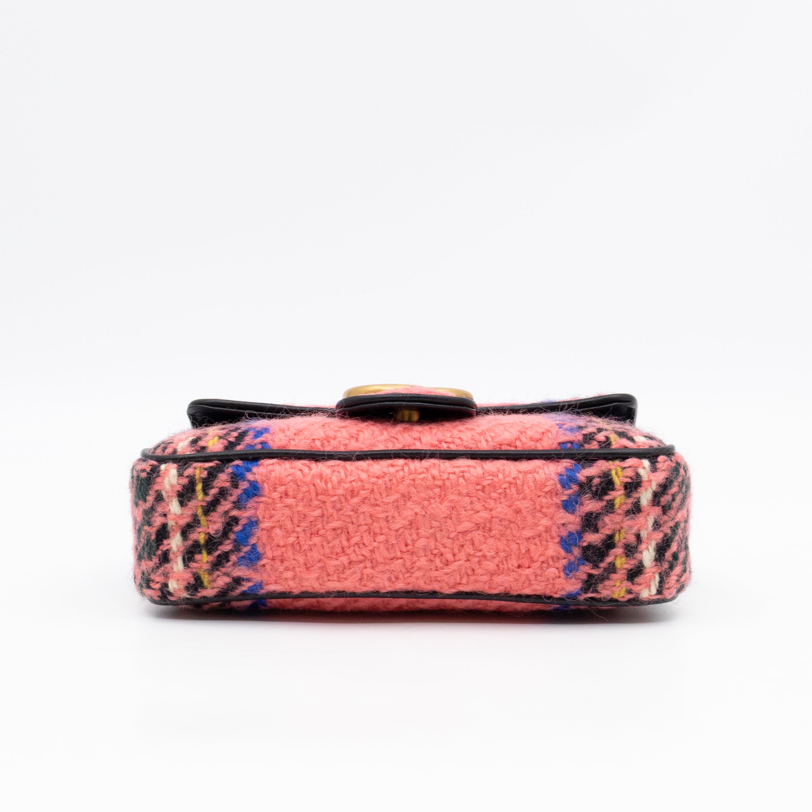 GG Marmont Super Mini Flap Bag Pink Tweed
