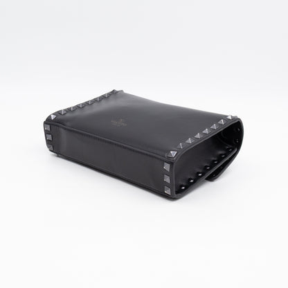 Rockstud Flap Small Crossbody Bag Black Leather