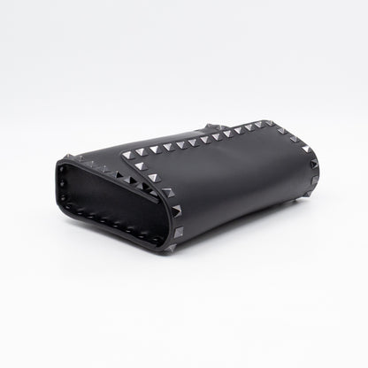 Rockstud Flap Small Crossbody Bag Black Leather