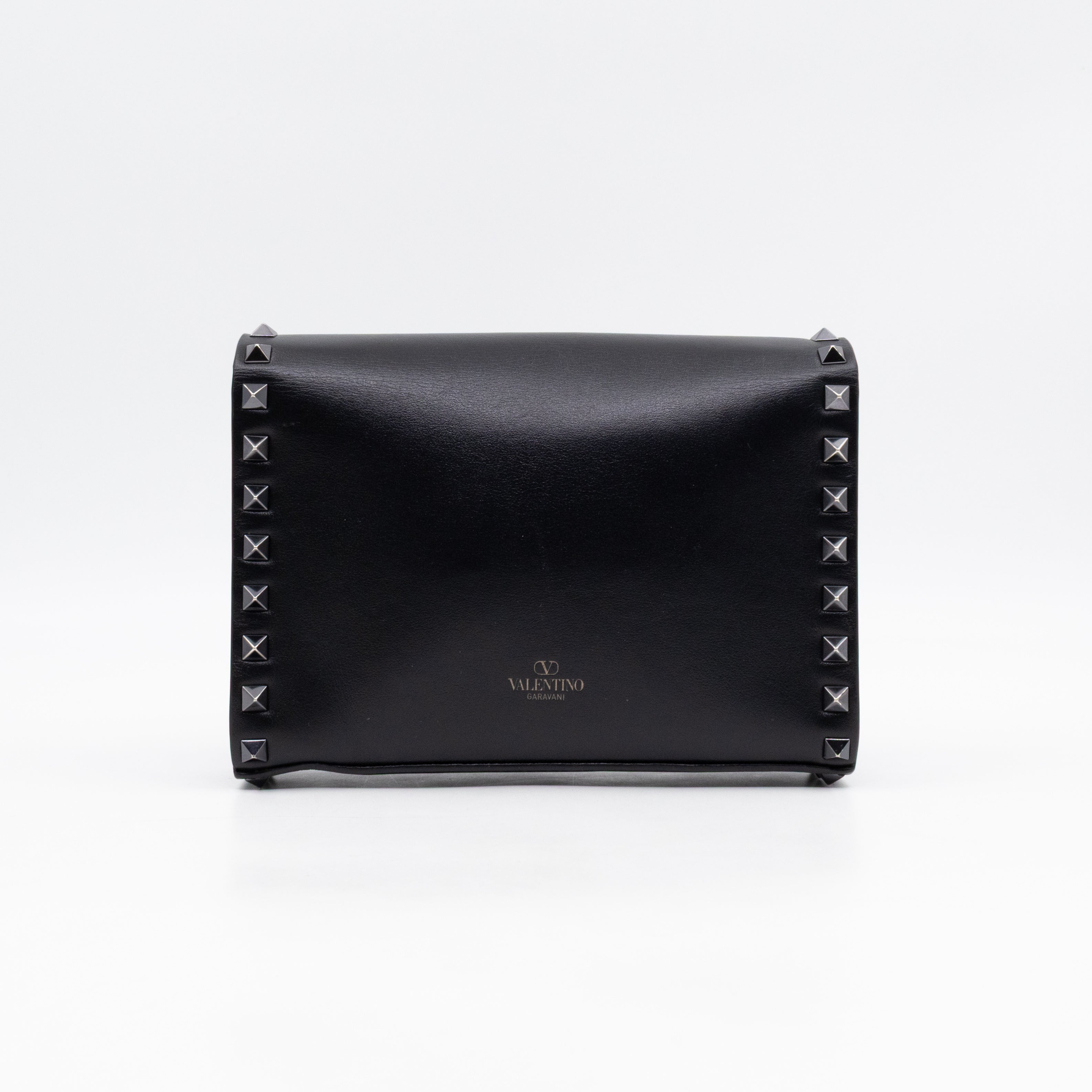 Rockstud Flap Small Crossbody Bag Black Leather