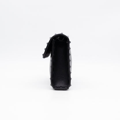 Rockstud Flap Small Crossbody Bag Black Leather